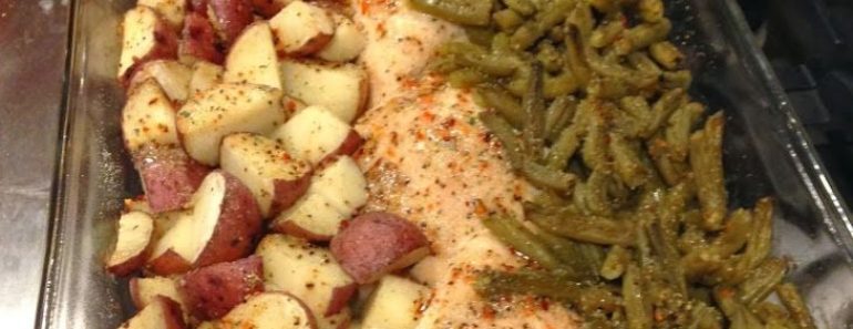Italian Chicken Potato and Green Bean Bake