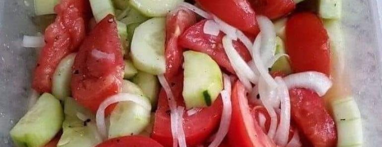 Marinated Cucumbers, Onions, and Tomatoes
