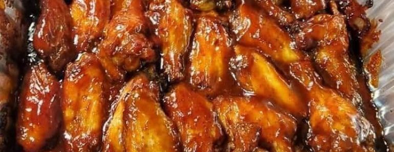 Fried Wing Flats Drizzled With Honey Lemon Pepper