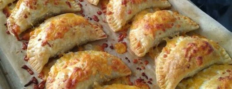 Homemade beef & cheese empanadas