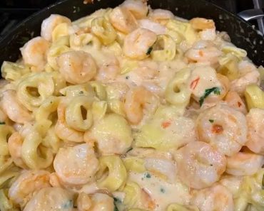 Shrimp Tortellini Alfredo Skillet Recipe