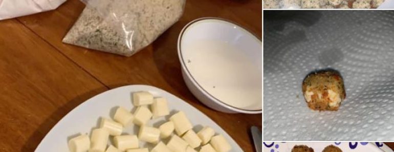 Fried mozzarella bites