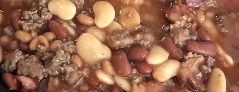 crockpot of Calico Beans
