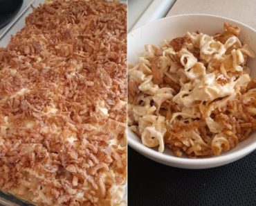 French Onion Chicken and Noodle Casserole