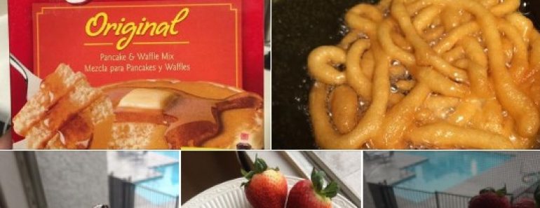 Funnel Cakes with box pancakes
