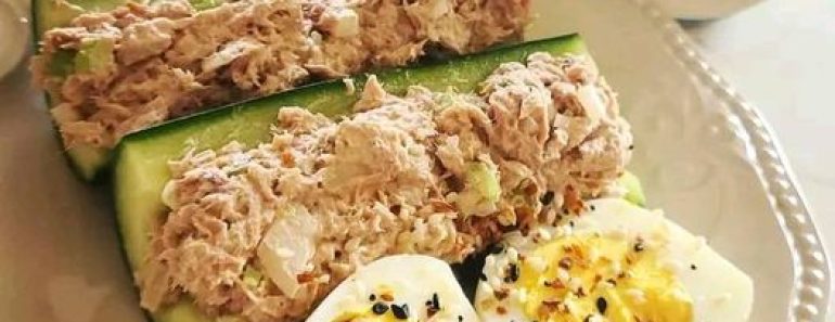 Tuna-Stuffed Cucumber