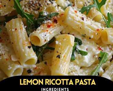 Lemon Ricotta Pasta With Arugula