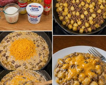 👉 Ground Beef and Potato Cheesy Skillet