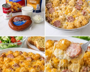 👉SmokedSausageTater Tot Casserole